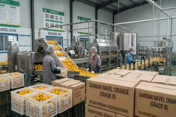 Gannan Navel Orange (Grade B) — Juice Processing & Food Manufacturing