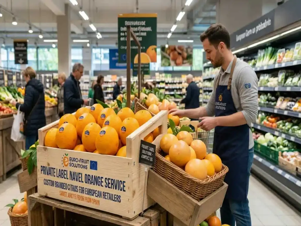 Private Label Navel Orange Service — Custom Branded Citrus for European Retailers