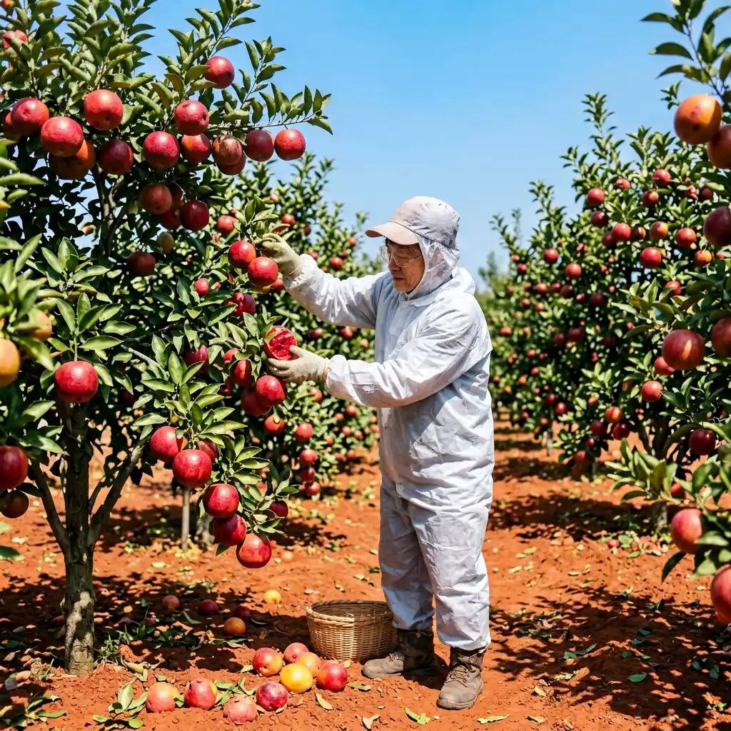Gannan blood orange harvest and quality grading process