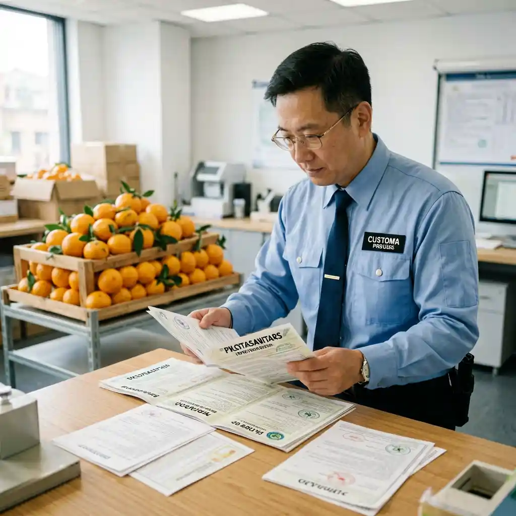 CFIA document inspection for Canadian citrus imports