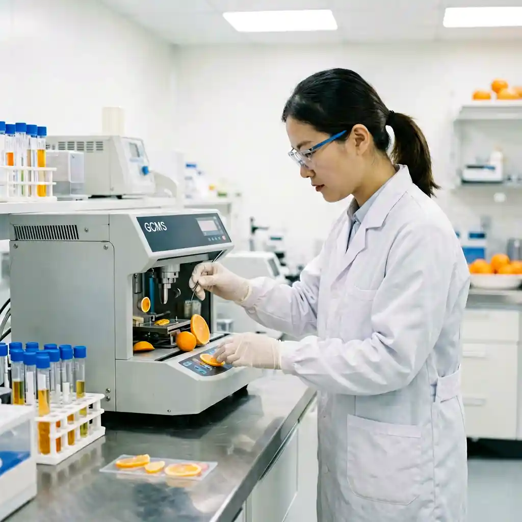 Laboratory testing for pesticide residues on Chinese citrus export samples